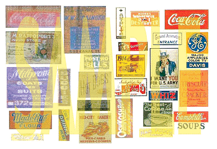 "Faded Glory" Series Weathered Vintage Signs/Posters -- Set #8