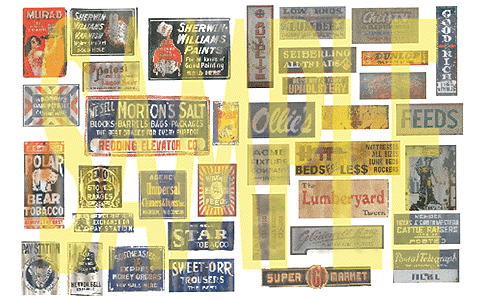 "Faded Glory" Series Weathered Vintage Signs/Posters -- Set #13