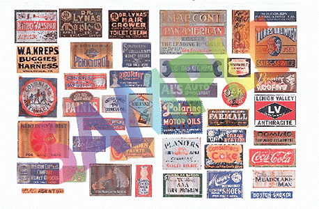 "Faded Glory" Series Weathered Vintage Signs/Posters -- Set #16