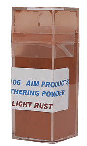 Colored Weathering Powder - Approx. 1oz  28.3g -- Light Rust-1