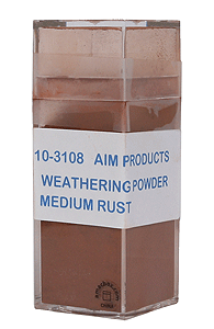 Colored Weathering Powder - Approx. 1oz  28.3g -- Medium Rust-1
