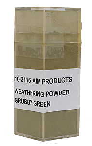 Colored Weathering Powder - Approx. 1oz  28.3g -- Grubby Green-1