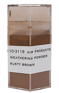 Colored Weathering Powder - Approx. 1oz  28.3g -- Rusty Brown-1