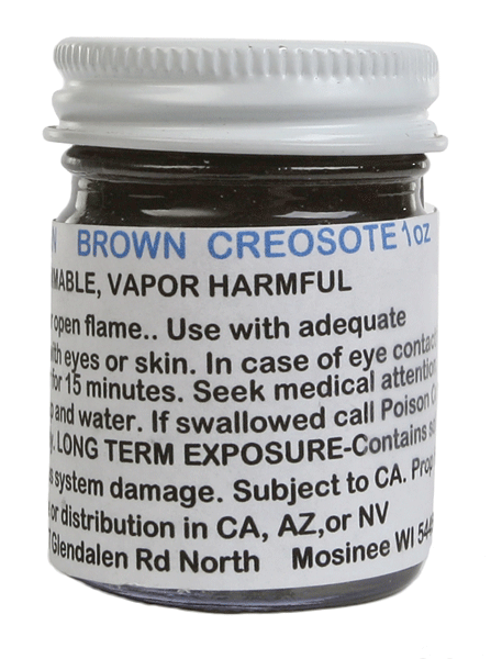 Oil-Based Wood Stain - 1oz  29.6mL -- Brown Creosote