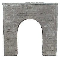 Tunnel Portal -- Single-Track Random Stone Outdoor Use, Concrete