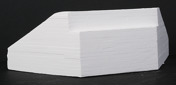 Single-Track Bridge Abutment -- Board Formed Concrete, Fits Central Valley Truss Bridge 1 Pair