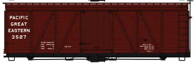 Fowler 36' Wood Boxcar - Kit -- Pacific Great Eastern 3527 (Boxcar Red)