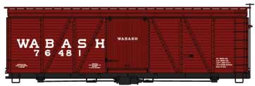 Fowler 36' Wood Boxcar - Kit -- Wabash 76481 (Boxcar Red)