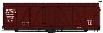 Fowler 36' Wood Boxcar - Kit -- Toronto, Hamilton & Buffalo 4063 (Boxcar Red)