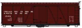 Fowler 36' Wood Boxcar - Kit -- Chicago, South Shore & South Bend 1508 (Boxcar Red)