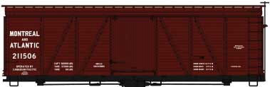 Fowler 36' Wood Boxcar - Kit -- Montreal & Atlantic 211506 (Boxcar Red)