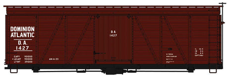 Fowler 36' Wood Boxcar - Kit -- Dominion Atlantic #1427 (Boxcar Red)