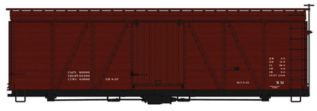 Fowler 36' Wood Boxcar - Kit -- Data Only (mineral red)-2