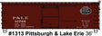 36' Double-Sheathed Wood Boxcar, Steel Roof, Ends, Fishbelly Underframe - Ki -- Pittsburgh & Lake Erie 31768 (Boxcar Red, black, NYC System Logo)