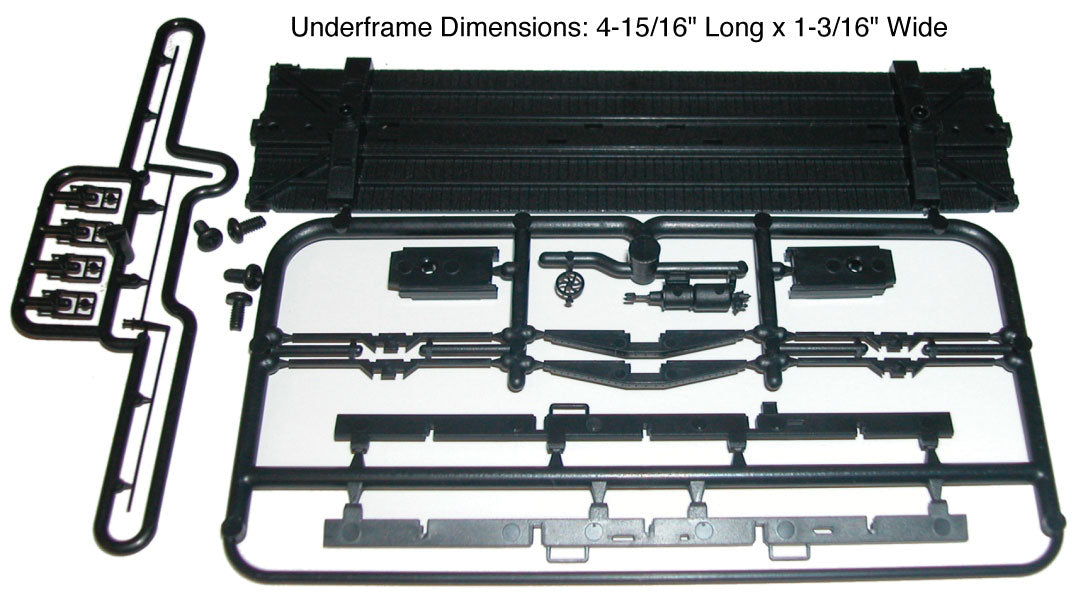 36' Wood Boxcar Straight Underframe Only -- Includes Details