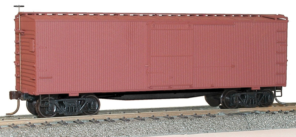 36' Double-Sheathed Wood Boxcar w/Steel Roof, Ends, Straight Underframe - Ki -- Undecorated