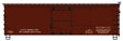 36' Double-Sheathed Wood Boxcar w/Steel Roof, Ends, Straight Underframe -- Data only (Oxide)