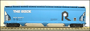 3-Bay Hopper -- ROCK (blue, black & white stylized "ROCK")