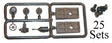 Boxcar Detail Sprues -- pkg(25)