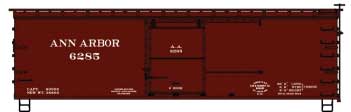 36' Double-Sheathed Wood Boxcar w/Steel Roof, Wood Ends, Fishbelly - Kit -- Ann Arbor 6285 (Boxcar Red)-2