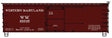 36' Double-Sheathed Wood Boxcar, Steel Roof, Wood Ends, Fishbelly - Kit -- Western Maryland #26045 (Boxcar Red)
