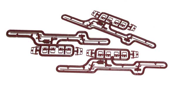 Stirrup & Brake Rod Set -- Brown pkg(3)
