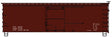 36' Double-Sheathed Wood Boxcar, Steel Roof, Wood Ends, Straight Underf. Kit -- 1940s-Style Data Only (Boxcar Red)