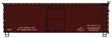 36' Double-Sheathed Wood Boxcar w/Steel Roof, Wood Ends -- Data Only (Mineral Red)