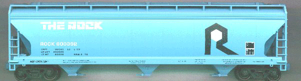 47' ACF 3-Bay Center Flow Covered Hopper - Kit (Plastic) -- Rock Island (blue)