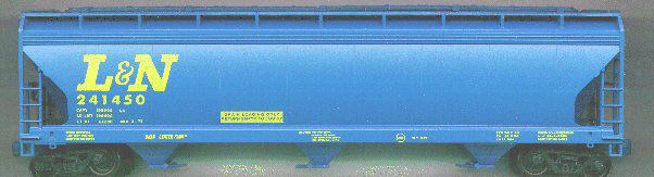 47' ACF 3-Bay Center Flow Covered Hopper - Kit (Plastic) -- Louisville & Nashville (blue)