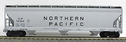 47' ACF 3-Bay Center Flow Covered Hopper - Kit (Plastic) -- Northern Pacific (gray)