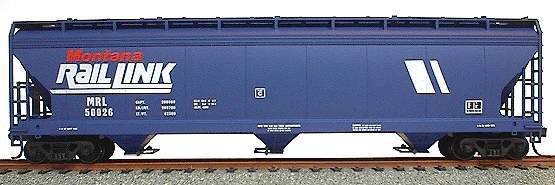 47' ACF 3-Bay Center Flow Covered Hopper - Kit (Plastic) -- Montana Rail Link