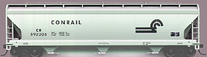 47' ACF 3-Bay Center Flow Covered Hopper -- Conrail (gray)