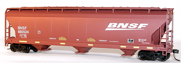 47' ACF 3-Bay Center Flow Covered Hopper - Kit (Plastic) -- Burlington Northern Santa Fe (2005 Wedge Scheme)
