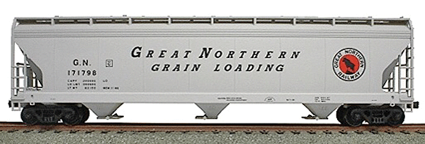 47' ACF 3-Bay Center Flow Covered Hopper - Kit (Plastic) -- Great Northern