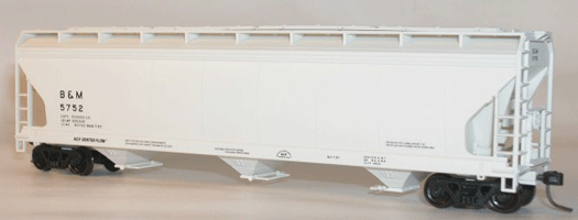 47' ACF 3-Bay Center Flow Covered Hopper - Kit (Plastic) -- Boston & Maine