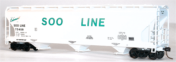 47' ACF 3-Bay Center Flow Covered Hopper - Kit (Plastic) -- SOO