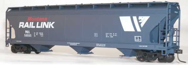 47' ACF 3-Bay Center Flow Covered Hopper - Kit (Plastic) -- Montana Rail Link