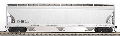 47' ACF 3-Bay Center Flow Covered Hopper - Kit (Plastic) -- Data Only (gray)