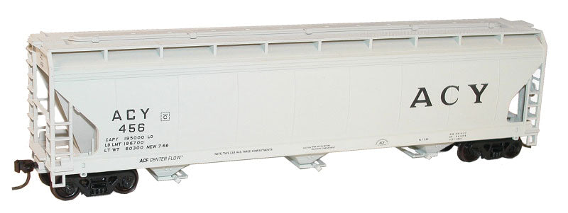 ACF 47' 3-Bay Center-Flow Covered Hopper - Kit -- Akron, Canton & Youngstown #456 (gray, black)