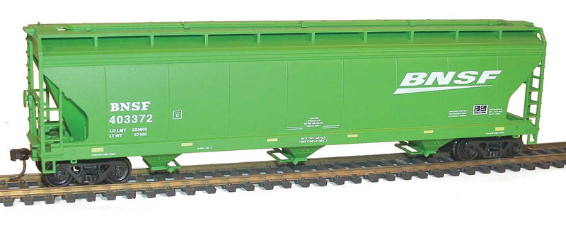 ACF 47' 3-Bay Center-Flow Covered Hopper - Kit -- BNSF Railway 403372 (Cascade Green, white, Wedge Logo)