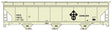 ACF 47' 3-Bay Center-Flow Covered Hopper - Kit -- Central Soya CSYX #13576 (ivory, black)