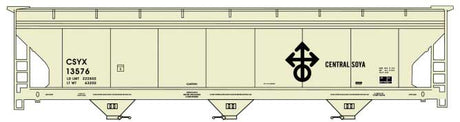 ACF 47' 3-Bay Center-Flow Covered Hopper - Kit -- Central Soya CSYX #13576 (ivory, black)