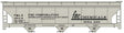 ACF 47' 3-Bay Center-Flow Covered Hopper - Kit -- FMC Chemicals #45018 (gray, black)