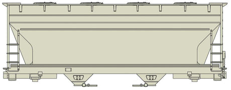 ACF 2-Bay Covered Hopper - Kit -- Undecorated