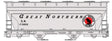 ACF 2-Bay Covered Hopper - Kit -- Great Northern #173852 (gray, black, red)