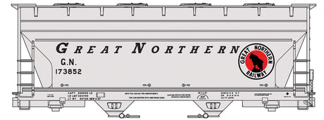 ACF 2-Bay Covered Hopper - Kit -- Great Northern #173852 (gray, black, red)