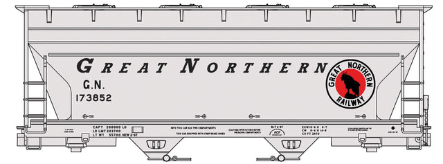 ACF 2-Bay Covered Hopper - Kit -- Great Northern #173852 (gray, black, red)