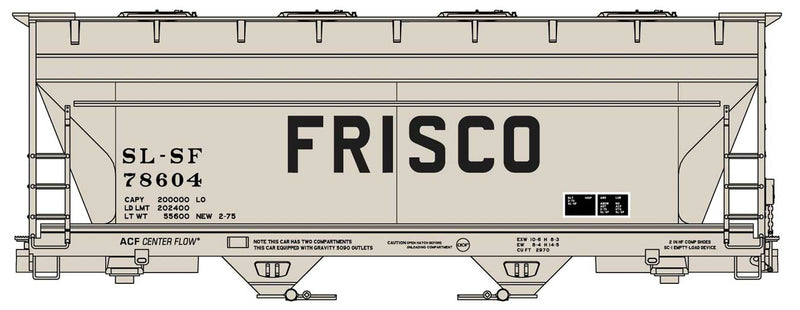 ACF 2-Bay Covered Hopper - Kit -- St. Louis-San Francisco #78604 (gray, black Frisco)