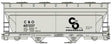 ACF 2-Bay Covered Hopper - Kit -- Chesapeake & Ohio #601237 (gray, black, Progress Logo)